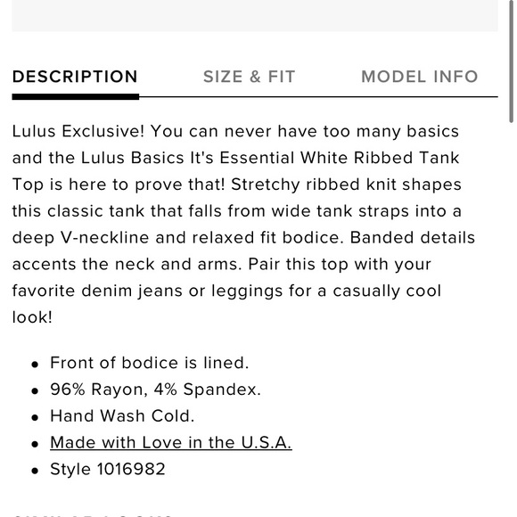 Lulu’s It’s Essential White Ribbed Tank Top - Picture 5 of 10